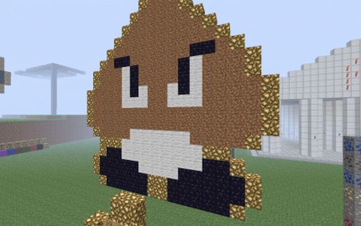 Super Mario Goomba schematic - building