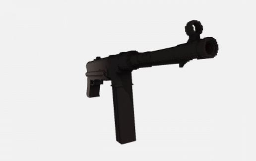 MP40 submachine gun schematic - building