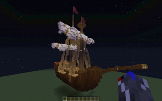 caravel (sail folded) schematic - building
