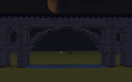 large stone brick bridge schematic - building