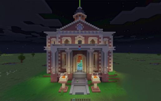 Hermitcraft 7 - Town Hall to scale schematic - building