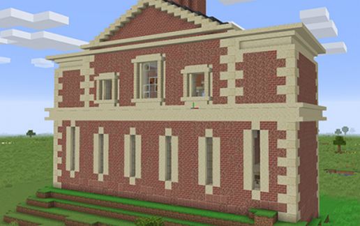Hermitcraft 7 - Town Hall to scale