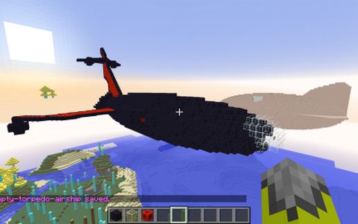 The Bat mostly empty torpedo airship