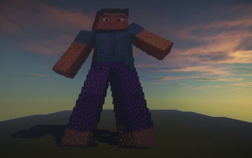 Animated Steve Pixel Art schematic - building