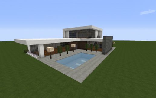 Large Two Floor Modern House schematic - building