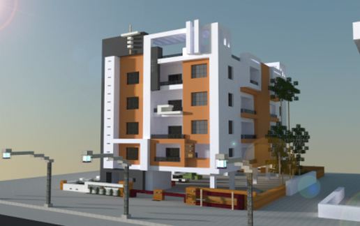 Modern Apartment Building schematic - building