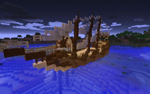 Three-masted ship