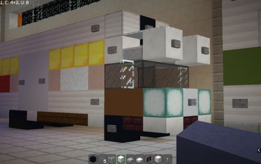 Heavily-decorated 10-wheeler refrigerated van schematic - building