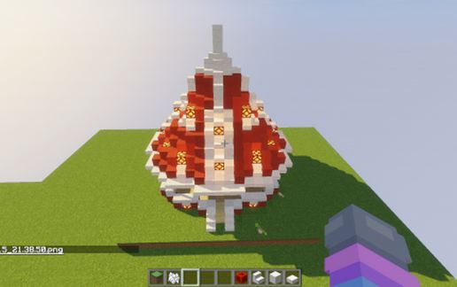 Red & white carousel schematic - building
