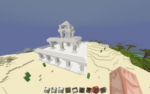 Medium Greek-esque Quartz Temple schematic - building