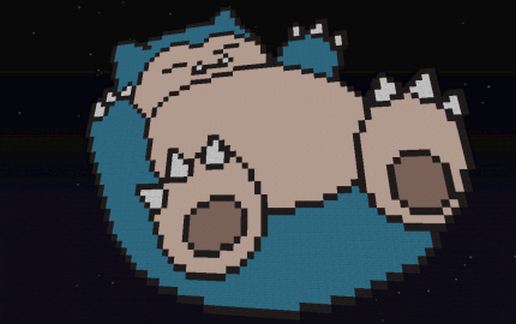 Snorlax Pixelart schematic - building