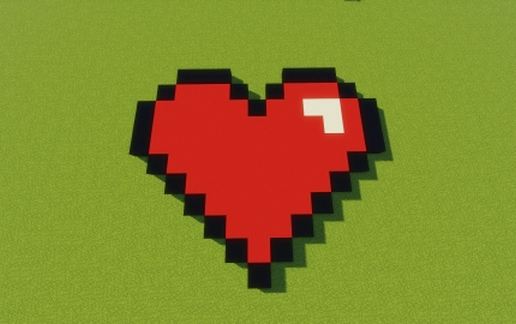 pixel heart schematic - building