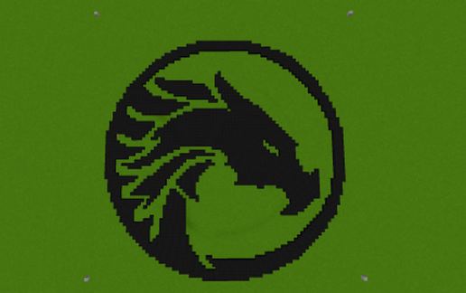 Dragon Yin-Yang Pixel Art (84x84) schematic - building