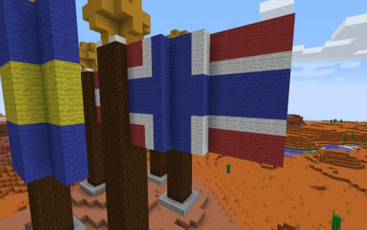 Norwegian flag schematic - building