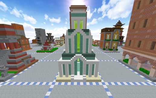 16x16 Prismarine Temple schematic - building
