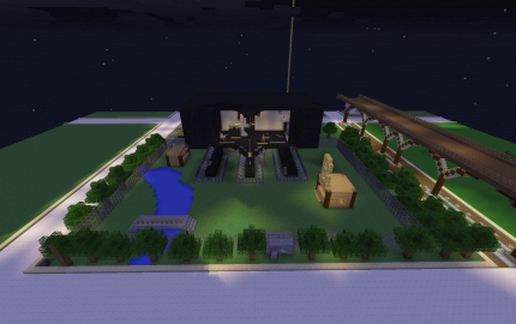 Concert Scene(With redstone) Made by Guffe_Drengen schematic - building