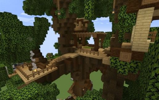 Massive oak treehouse...