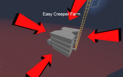 Easy Creeper Farm 4 Layers schematic - building