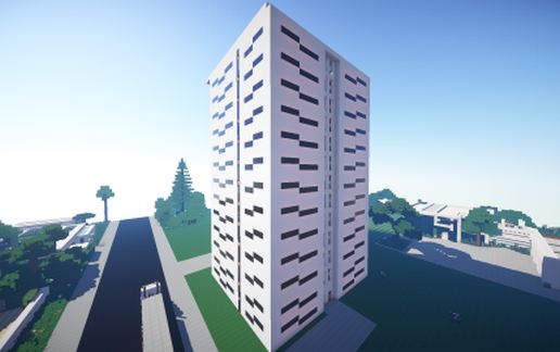 Modern apartment building schematic - building