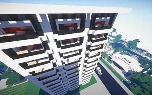 Modern apartment building