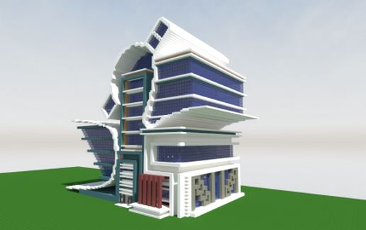 Modern/Futuristic City Building. schematic - building