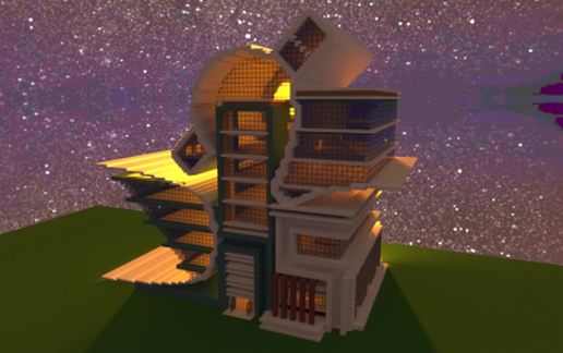 Modern/Futuristic City Building.