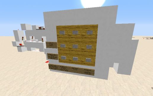 Digital code for redstone system (door, piston, etc) schematic - building