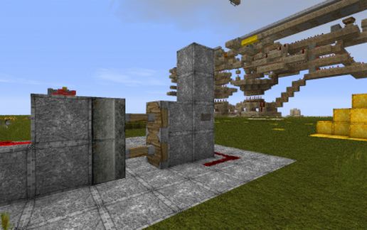 Simple Piston Door schematic - building