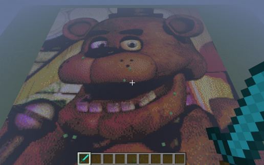 Freddy Fazbear Pixel Art schematic - building