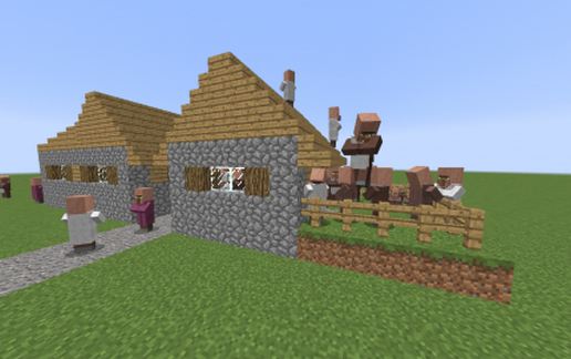 NPC Village "house with garden" schematic - building