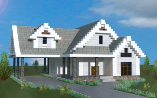 Small traditional house schematic - building