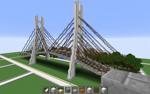 Cable-Stayed Bridge schematic - building