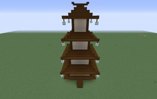 Asian 4 Storey Pagoda schematic - building