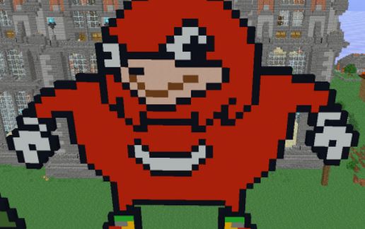 Ugandan Knuckles Pixel Art schematic - building
