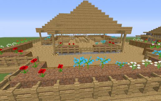 Wooden house with terraces