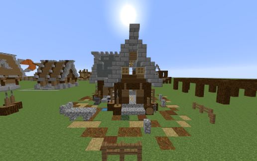 Minecraft medieval house