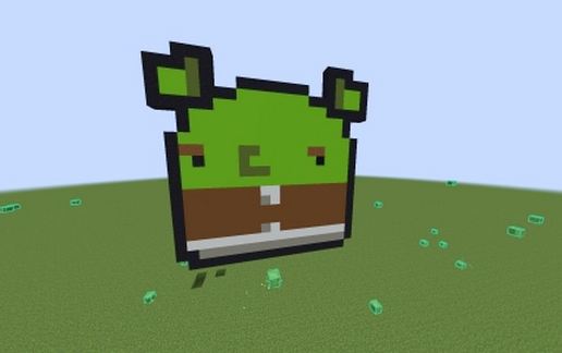 shrek pixer art schematic - building