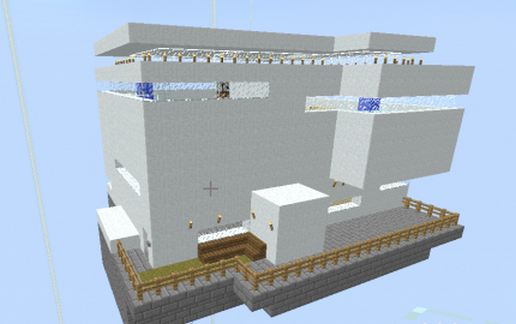 Flying high tec modern house schematic - building