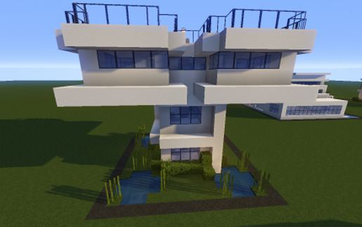 13x13 Futuristic Build schematic - building