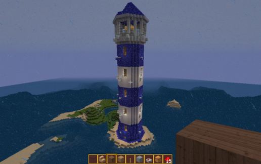 Blue & White Lighthouse schematic - building