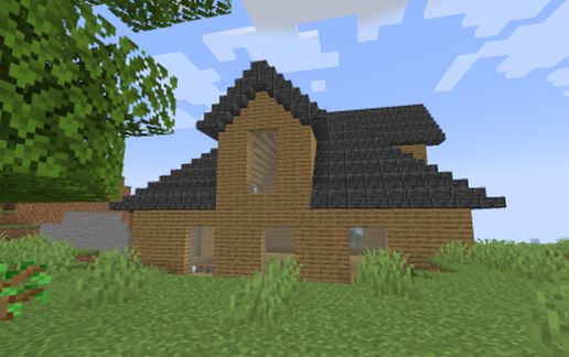 House with an attic / Dom z poddaszem schematic - building