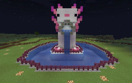 axolotl pond schematic - building