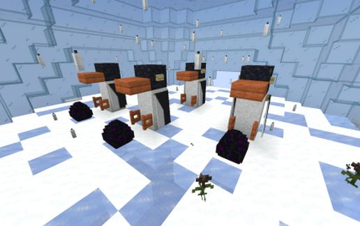 Glass sphere with penguins