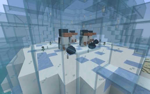 Glass sphere with penguins