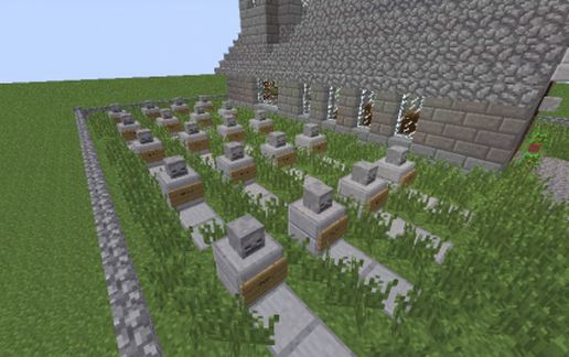 Church With Cemetery [Updated for 1.7] schematic - building