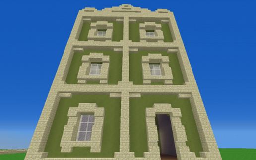 Green Tall House schematic - building