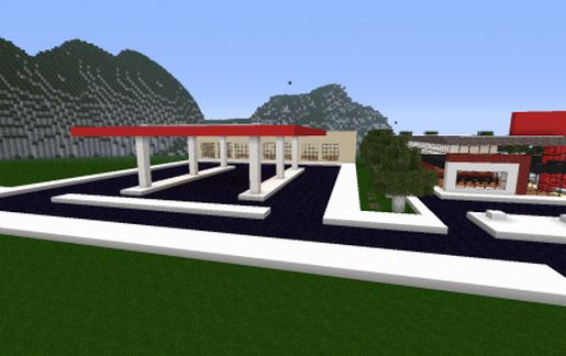 Petrol/ Gas station schematic - building