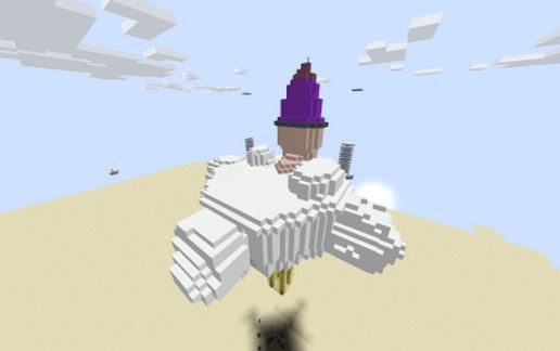 Worm wizard on cloud with iron farm