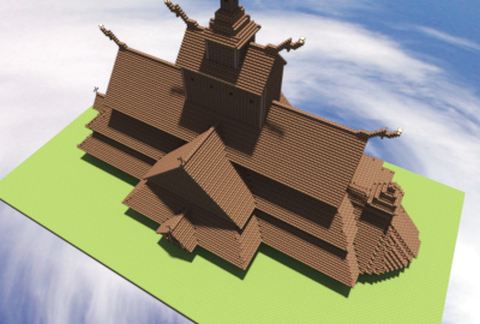Viking Stave Church schematic - building