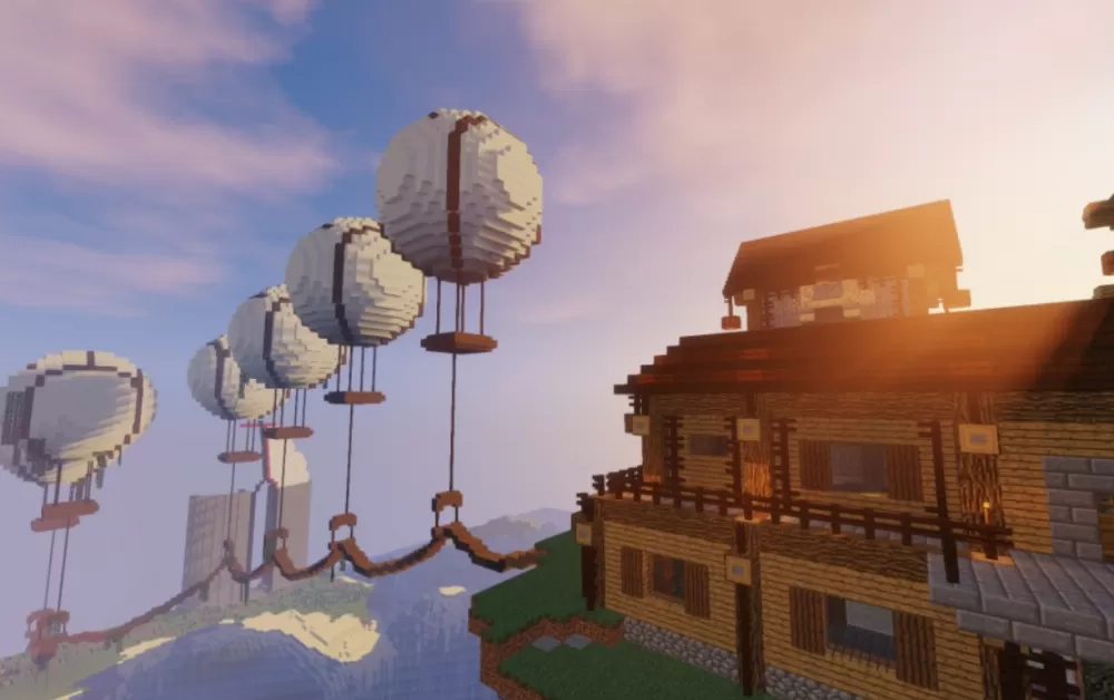 Mansion on a Floating Island schematic - building